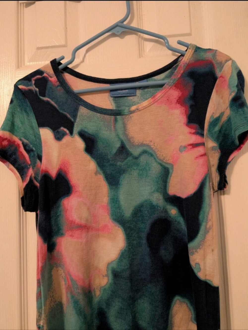 Simply Vera Vera Wang Women's Large Abstract Floral Tunic Top - Picture 4 of 8